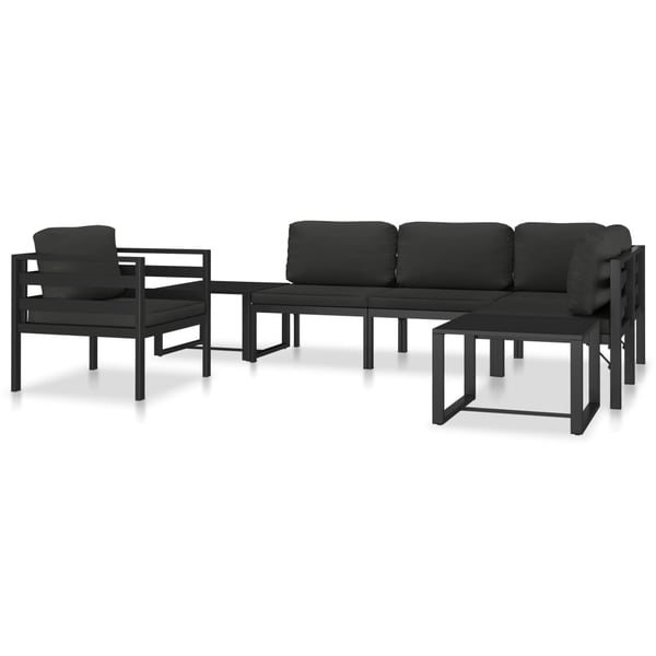 vidaXL sofabord aluminium antracitgrå