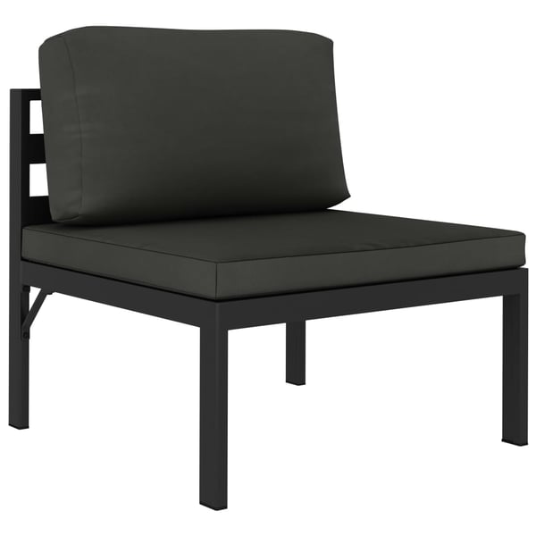 vidaXL loungesæt med hynder 5 dele aluminium antracitgrå