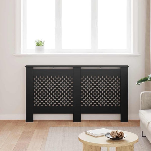 vidaXL radiatorskjuler 152x19x81,5 cm MDF sort