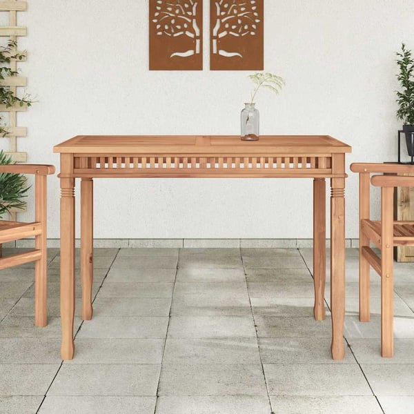 vidaXL Spisebord til hage 120x65x80 cm heltre teak