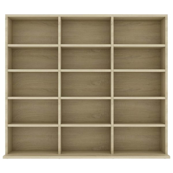 vidaXL CD-hylle sonoma eik 100x23x89,5 cm konstruert tre