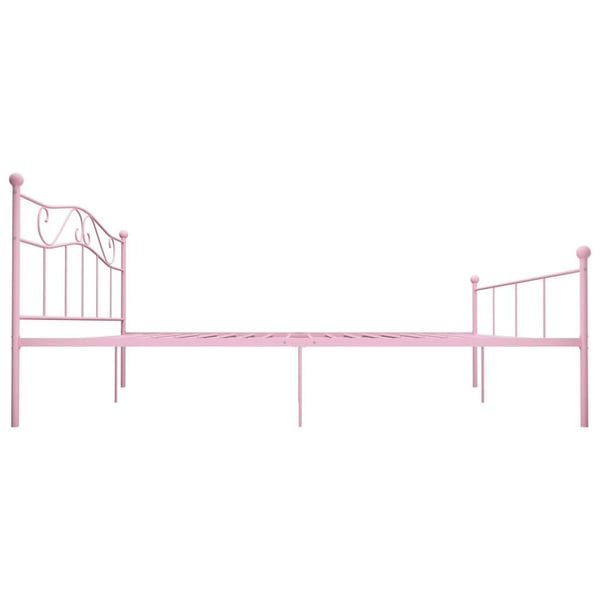 vidaXL Seng/Sengeramme rosa metall 200x200 cm change1