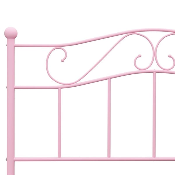 vidaXL Seng/Sengeramme rosa metall 140x200 cm change1