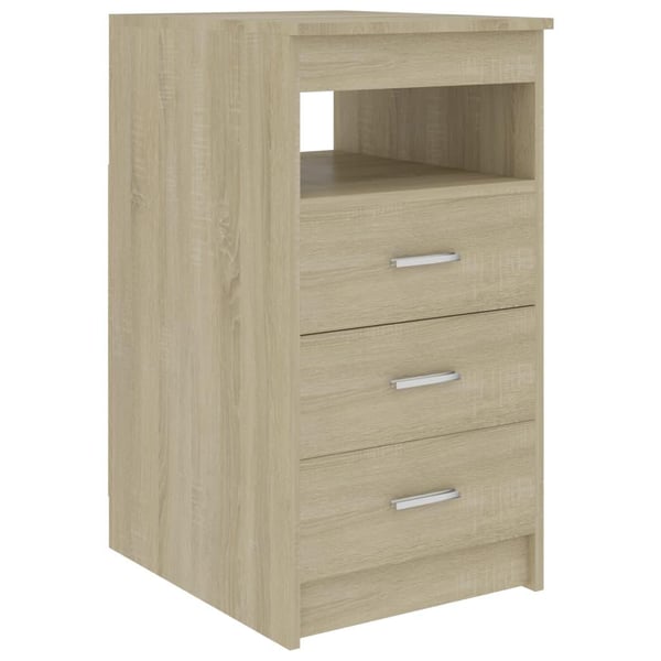 vidaXL Skrivebord sonoma eik 140x50x76 cm sponplate