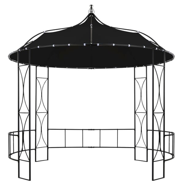 vidaXL pavillon rund 300x290 cm rund antracitgrå