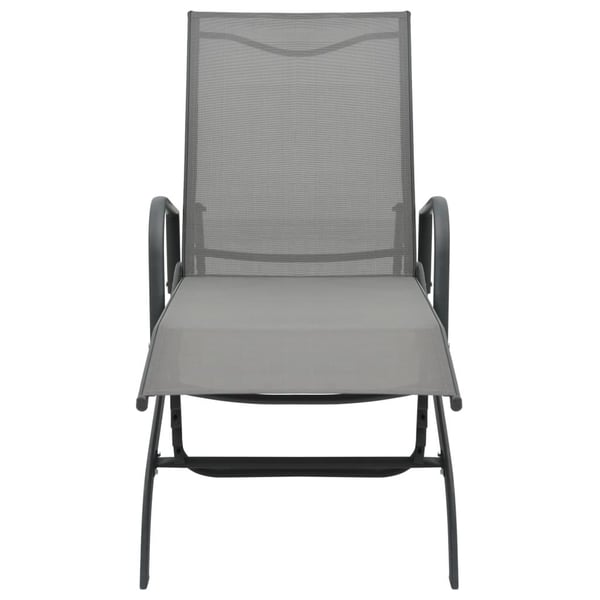 vidaXL Solsenger 2 stk med bord textilene og stål