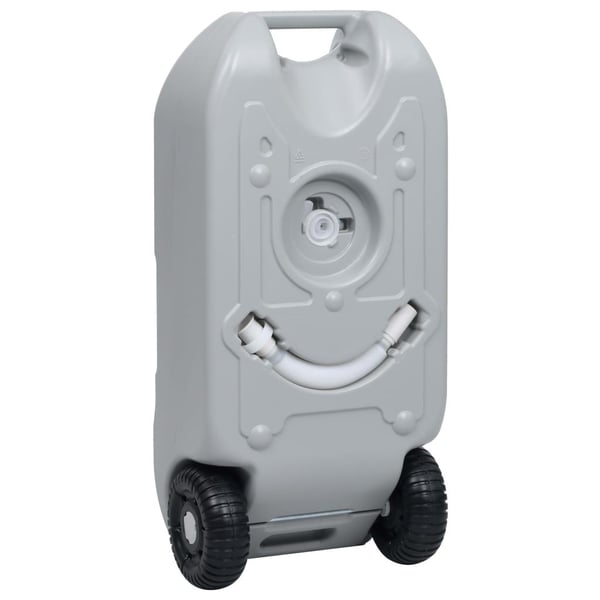 vidaXL Vanntank med hjul for camping 40 L grå