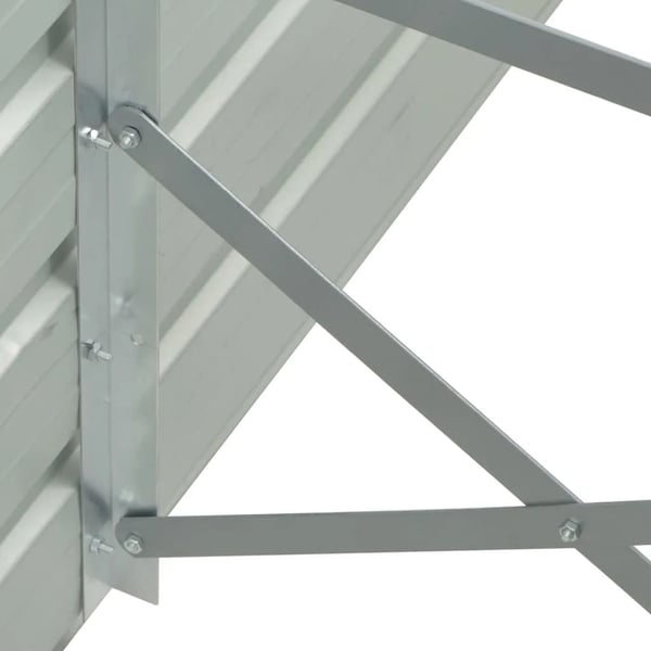 vidaXL Høybed galvanisert stål 400x80x45 cm grønn