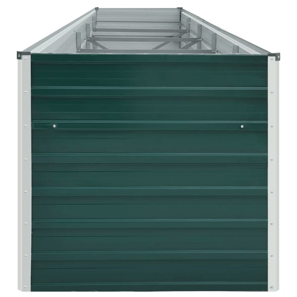 vidaXL Høybed galvanisert stål 400x80x45 cm grønn