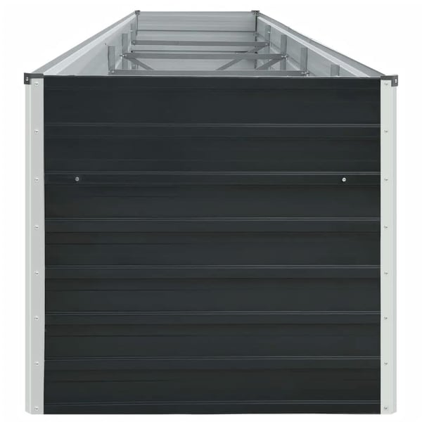 vidaXL Høybed galvanisert stål 400x80x45 cm antrasitt
