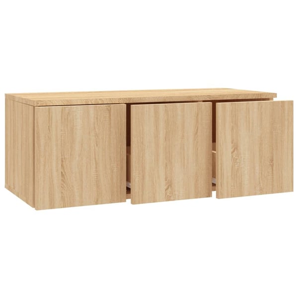 vidaXL TV-benk sonoma eik 80x34x30 cm konstruert tre