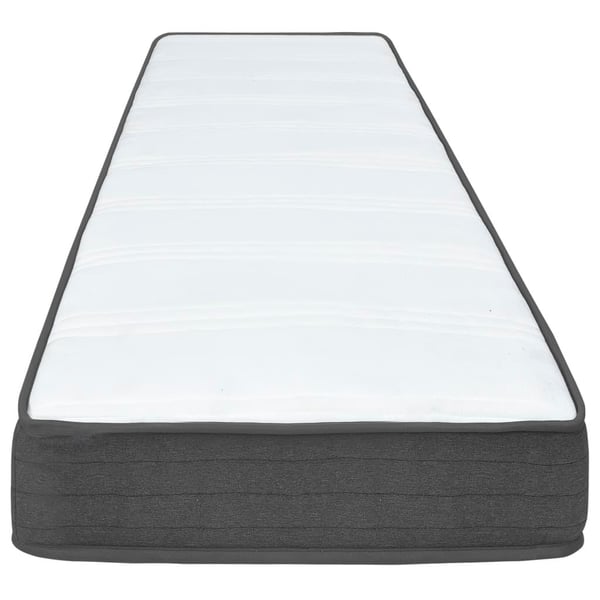 vidaXL seng med boxmadras 100x200 cm stof mørkegrå