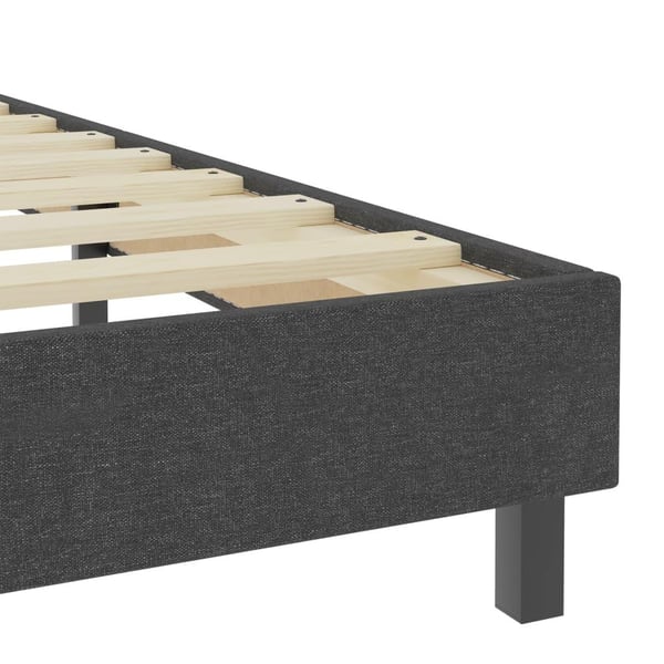 vidaXL seng med boxmadras 120x200 cm stof mørkegrå