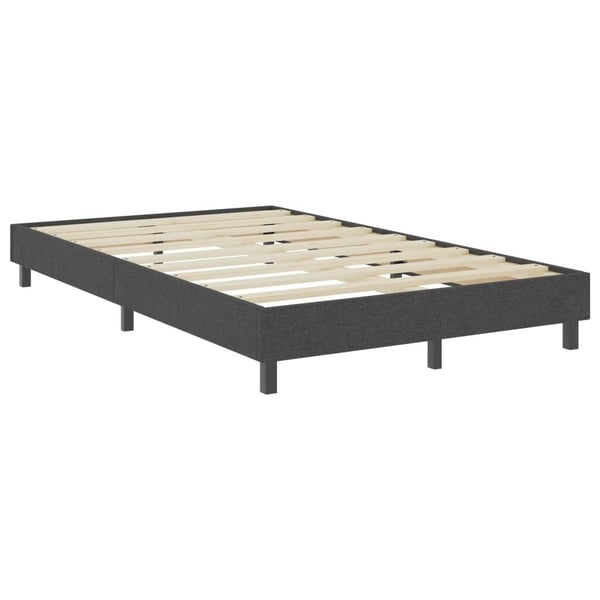 vidaXL seng med boxmadras 120x200 cm stof mørkegrå