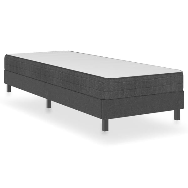 vidaXL sengestel til boxmadras 90x200 cm stof grå change1