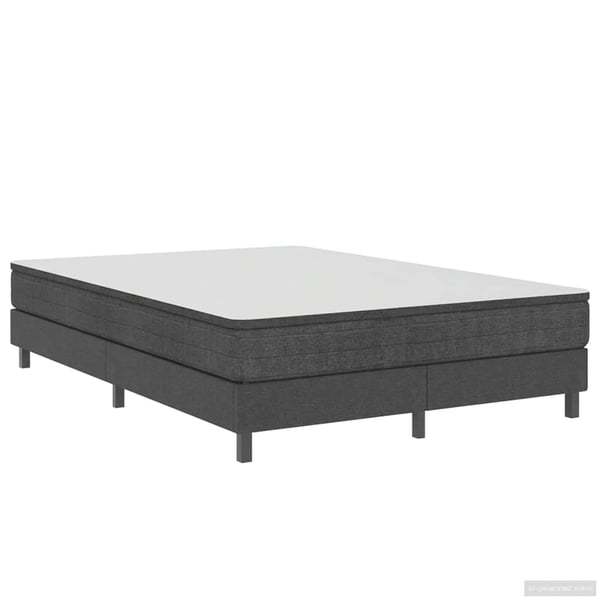 vidaXL sengestel til boxmadras 160x200 cm stof grå change1