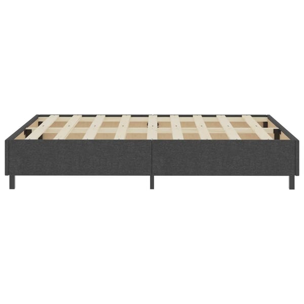 vidaXL seng med springmadras 140x200 cm stof mørkegrå