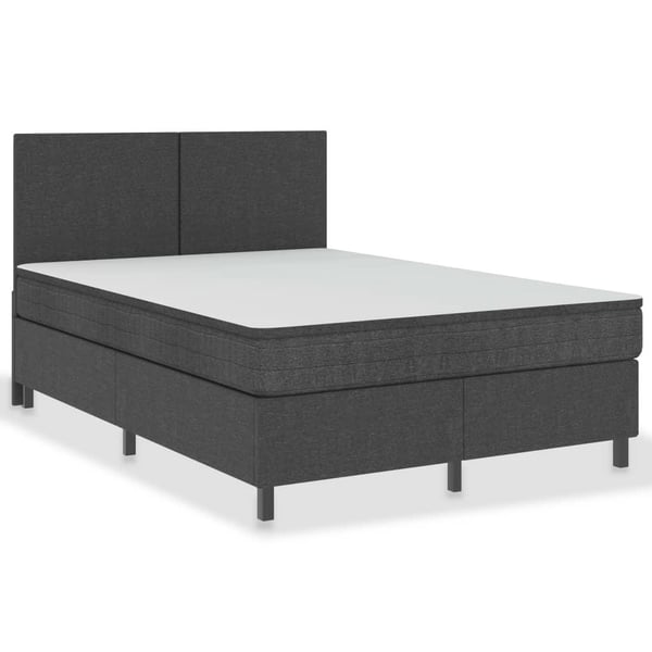 vidaXL seng med boxmadras 180x200 cm stof mørkegrå