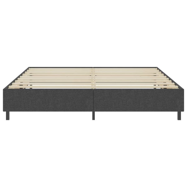 vidaXL Resårsäng mörkgrå tyg 200x200 cm