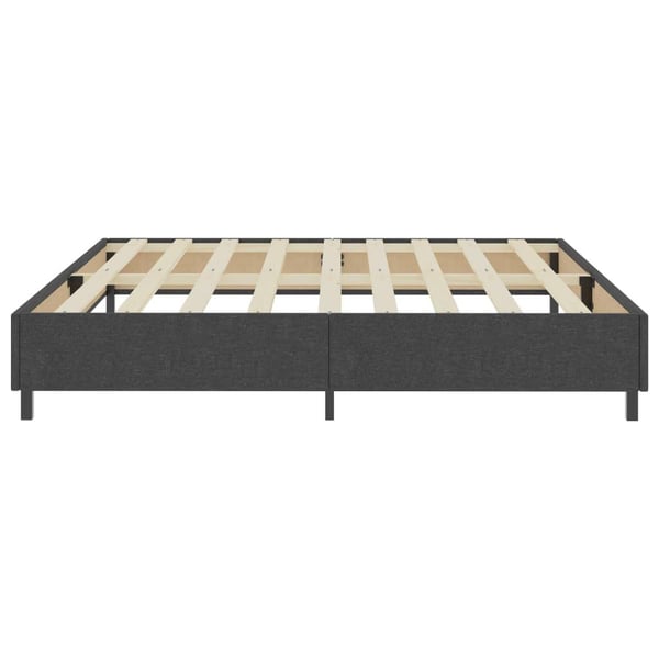 vidaXL Resårsäng mörkgrå tyg 200x200 cm