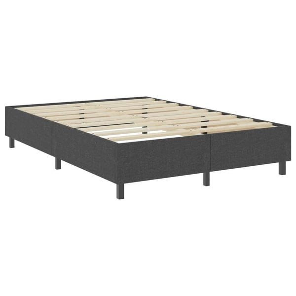 vidaXL seng med boxmadras 160x200 cm stof mørkegrå