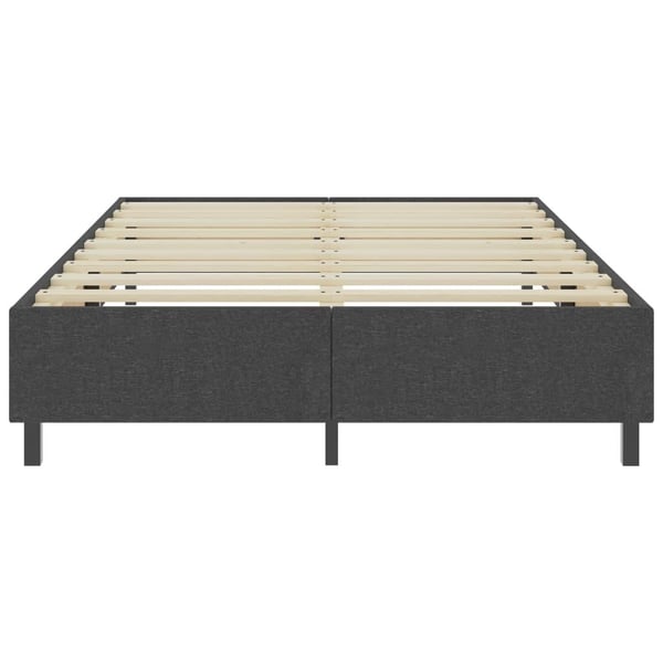 vidaXL seng med boxmadras 160x200 cm stof mørkegrå