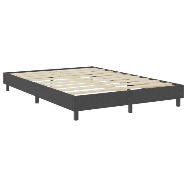 vidaXL seng med boxmadras 160x200 cm stof mørkegrå
