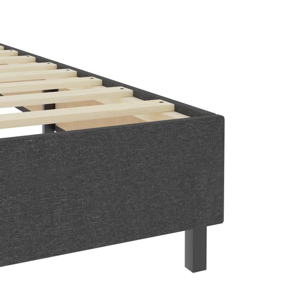 vidaXL seng med boxmadras 200x200 cm stof mørkegrå