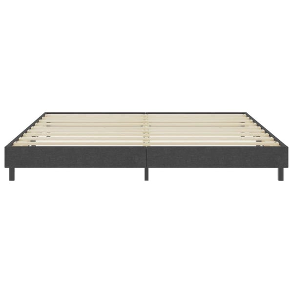 vidaXL seng til boxmadras 200x200 cm stof mørkegrå