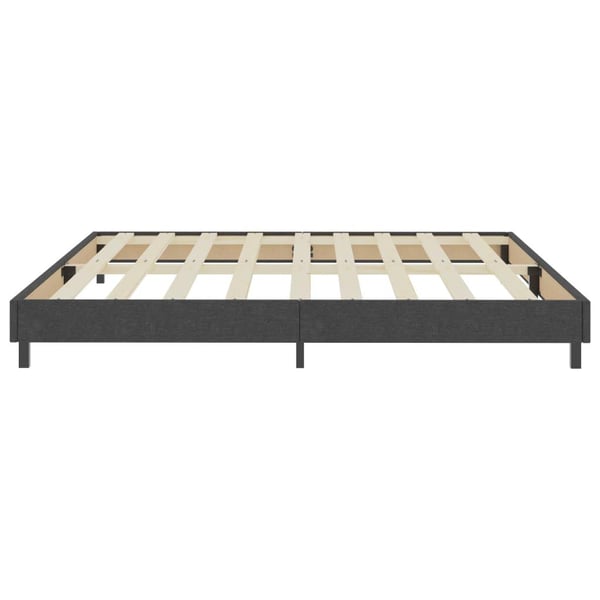 vidaXL seng til boxmadras 200x200 cm stof mørkegrå