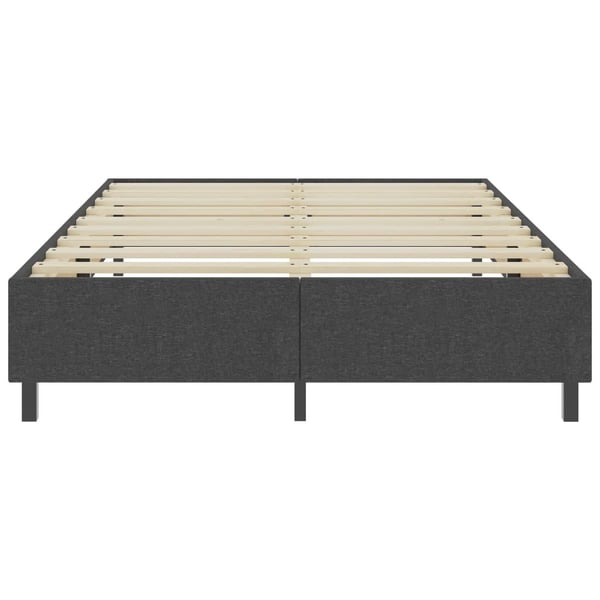 vidaXL seng med boxmadras 140x200 cm stof mørkegrå