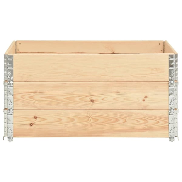 vidaXL Høybed 3 stk 80x120 cm heltre furu