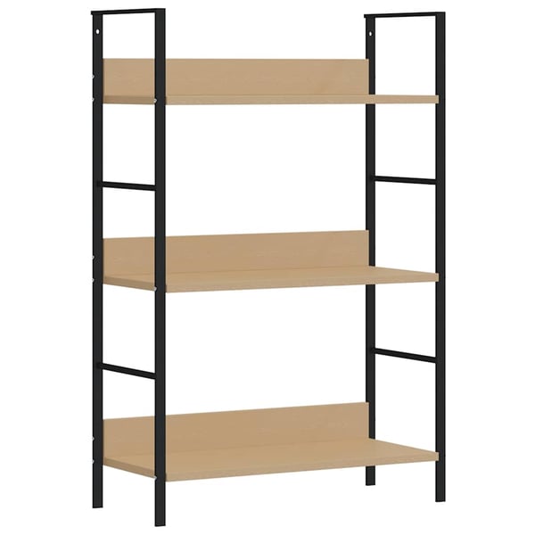 vidaXL Bokhylle 3 lag eik 60x27,6x90,5 cm konstruert tre