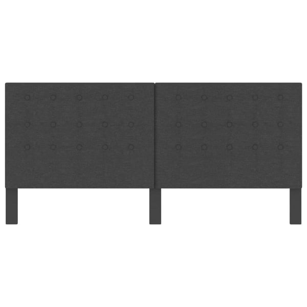 vidaXL Sänggavel mörkgrå tyg tuftad 200x200 cm