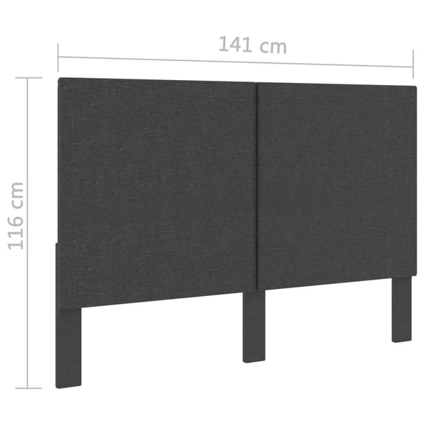 vidaXL Sänggavel mörkgrå tyg 140x200 cm