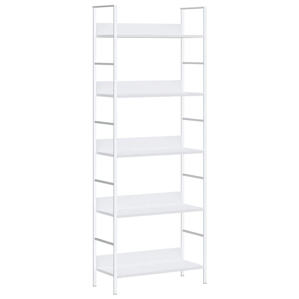 vidaXL Bogreol/reol med 5 hylder 60x27,6x158,5 cm konstrueret træ hvid change
