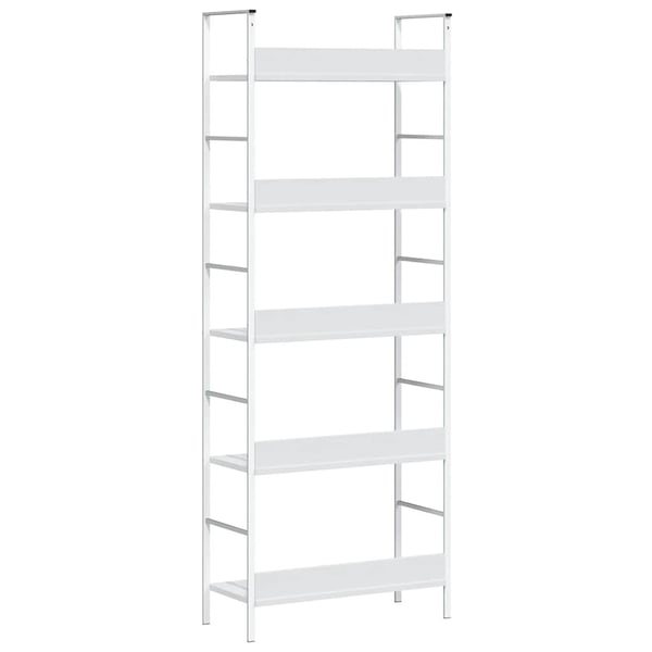 vidaXL Bogreol/reol med 5 hylder 60x27,6x158,5 cm konstrueret træ hvid change