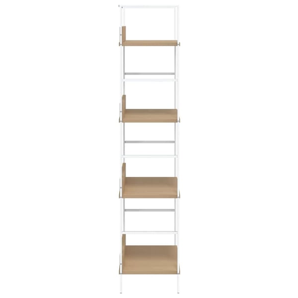 vidaXL Bogreol/reol 60x27,6x124,5 cm 4 hylder konstrueret træ egetræsfarve change