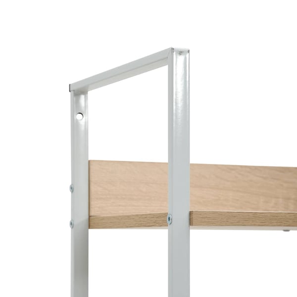 vidaXL Bogreol/reol 60x27,6x124,5 cm 4 hylder konstrueret træ egetræsfarve change