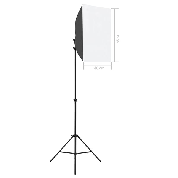 vidaXL Fotostudiosett med softbokslys og bakgrunn