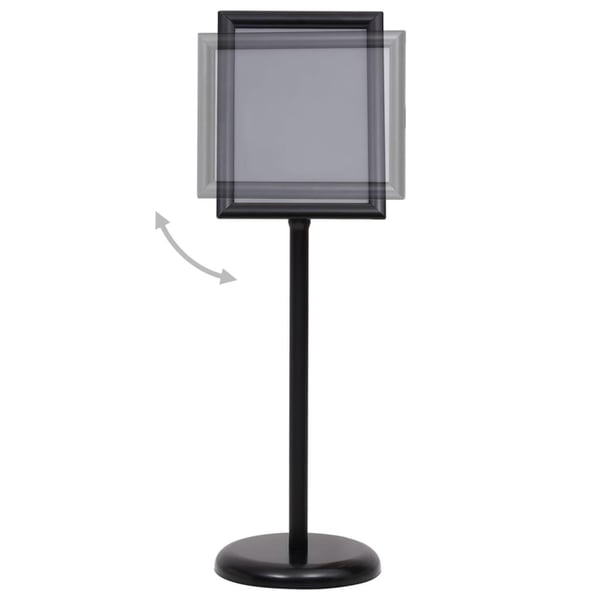 vidaXL Plakatstativ A4 svart aluminiumslegering