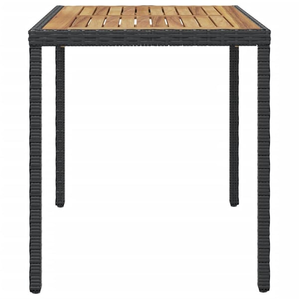 vidaXL Hagebord svart og brun 123x60x74 cm heltre akasie