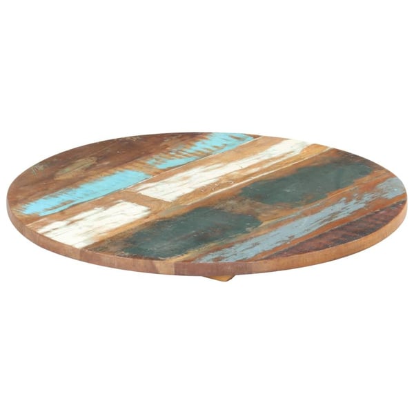 vidaXL Rund bordplate 60 cm 25-27 mm gjenvunnet heltre