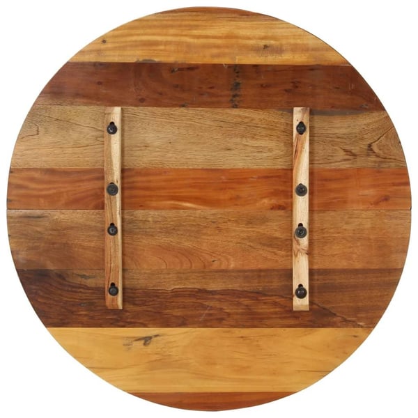 vidaXL Rund bordplate 80 cm 15-16 mm gjenvunnet heltre