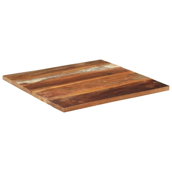 vidaXL Firkantet bordplate 70x70 cm 25-27 mm gjenvunnet heltre