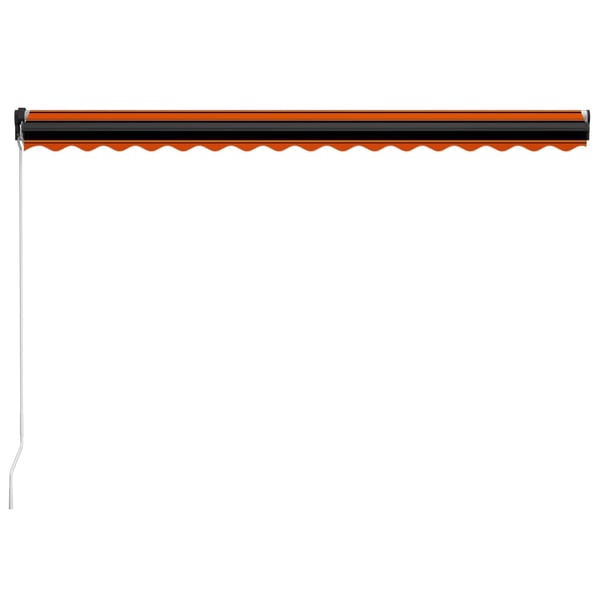 vidaXL Manuell uttrekkbar markise 450x300 cm oransje og brun