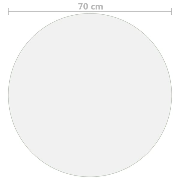 vidaXL Bordbeskytter gjennomsiktig Ø 70 cm 1,6 mm PVC