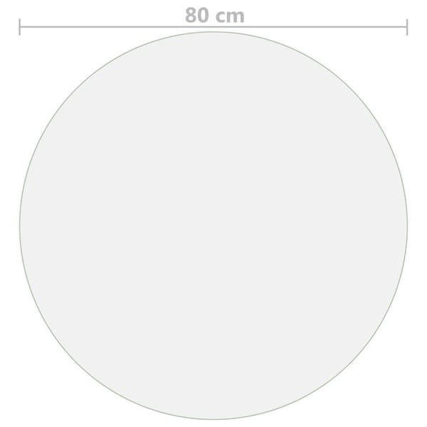 vidaXL Pöytäsuoja läpinäkyvä Ø 80 cm 2 mm PVC