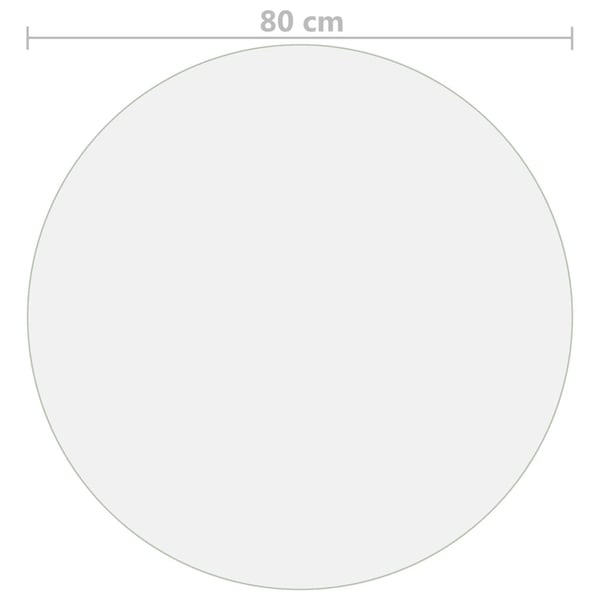vidaXL Pöytäsuoja matta Ø 80 cm 1,6 mm PVC