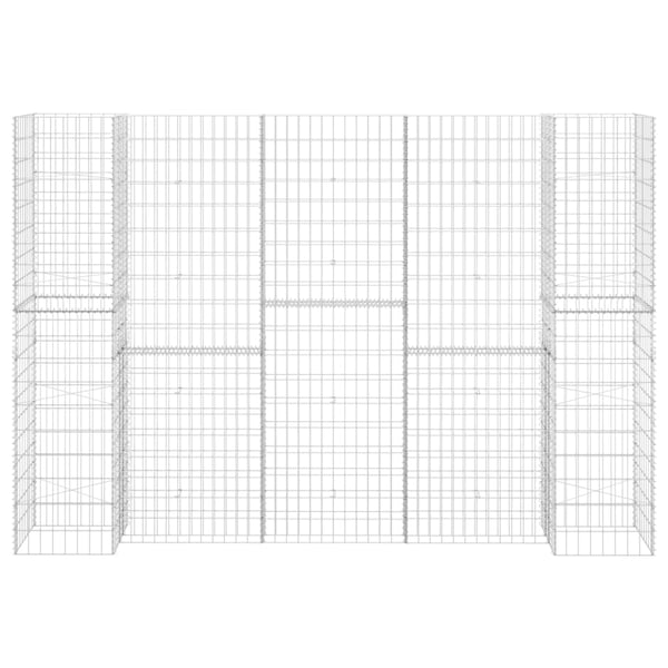 vidaXL Gabion plantekasse H-formet ståltråd 260x40x200 cm
